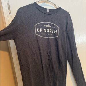 Men's Gray Long Sleeve Tee